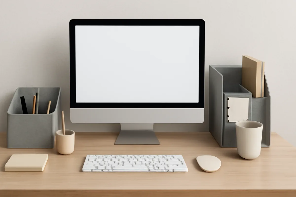 Postazione di lavoro ordinata con divisori multifunzione: incrementa la concentrazione con pochi accessori