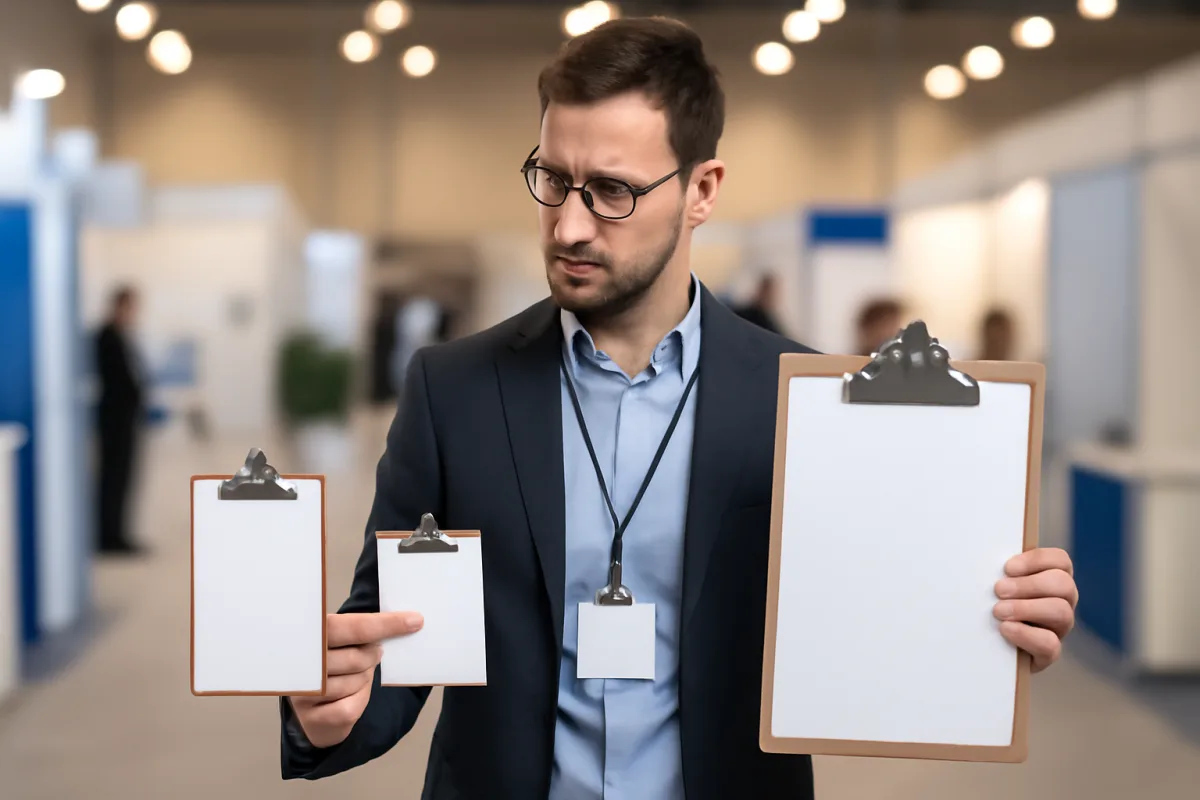 Come selezionare i portablocchi per fiere o eventi aziendali: il trucco per non sbagliare formato