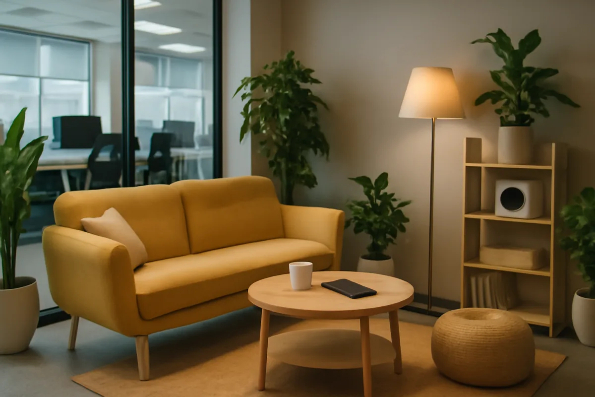 Come allestire una zona relax funzionale in ufficio? Gli elementi da scegliere per aumentare il benessere
