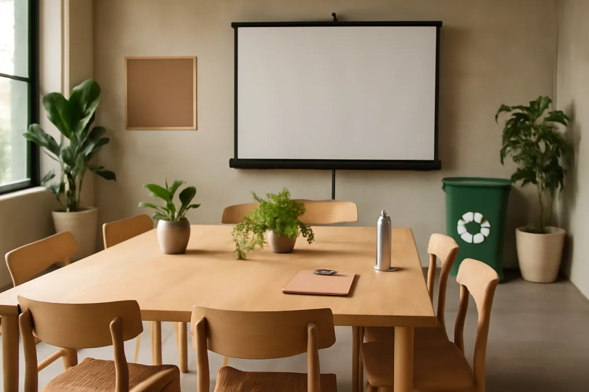 Come organizzare in modo sostenibile la sala riunioni? Idee pratiche e a basso impatto