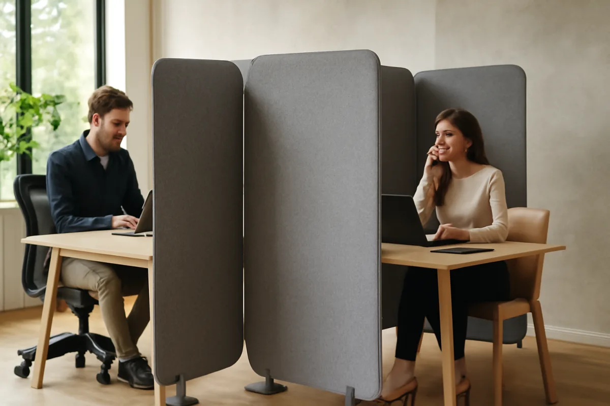 Come suddividere spazi in open space? Pannelli divisori silenziosi che favoriscono la privacy