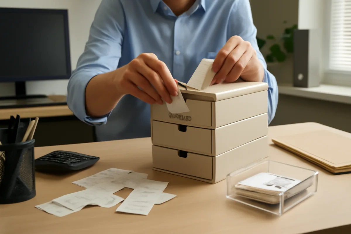 Quali soluzioni per conservare ricevute in ufficio? Piccole accortezze che ti fanno risparmiare tempo