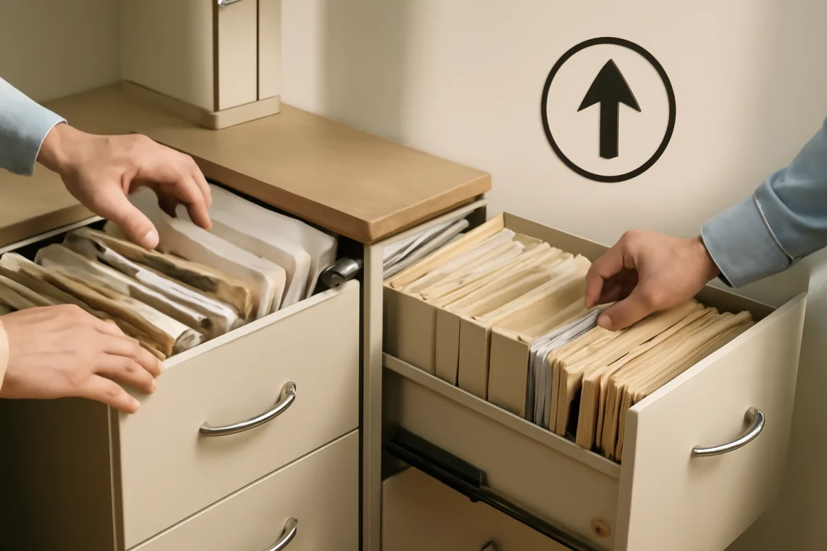 Come evitare il disordine nei mobili archivio? La tecnica poco conosciuta degli inserti removibili